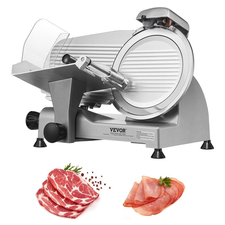 VEVOR Trancheuse Électrique Commerciale 340W, lame 250mm, 360 tr/min, acier inoxydable