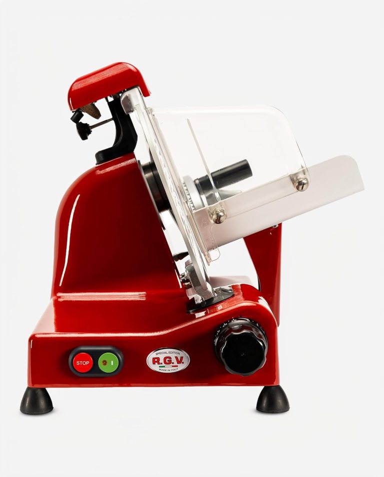RGV 90232-RED, trancheuse électrique 140 watts, rouge, lame professionnelle 25 cm